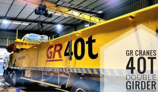 Double girder EOT crane manufactured by GR Cranes & Elevators